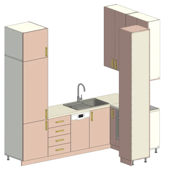 Antique Rose Corner Kitchen — 2